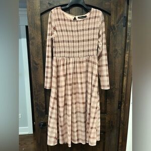 Crimson Long Sleeve Dress - size L